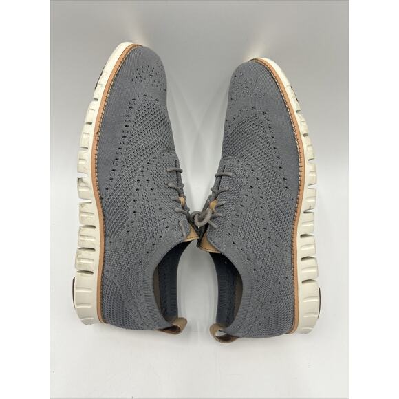 Cole Haan Original Grand Stitchlite Plain Oxford Men 11 Shoes Gray Knit Lace Up main image 5